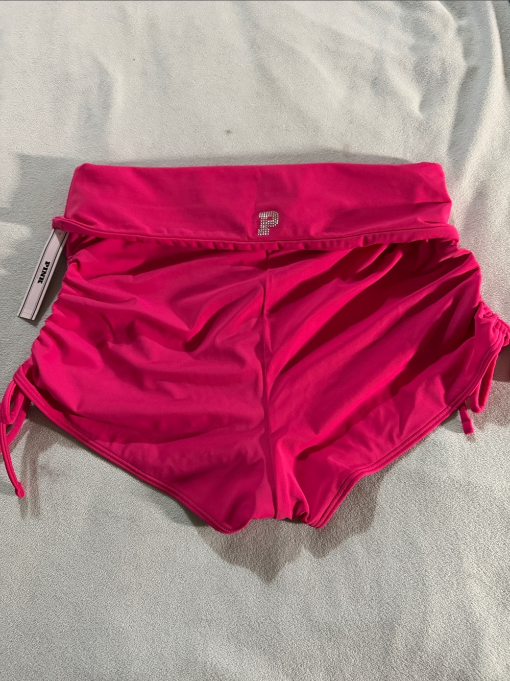 PINK Victoria's Secret Bright Pink Swim Set L - Picture 6 of 13